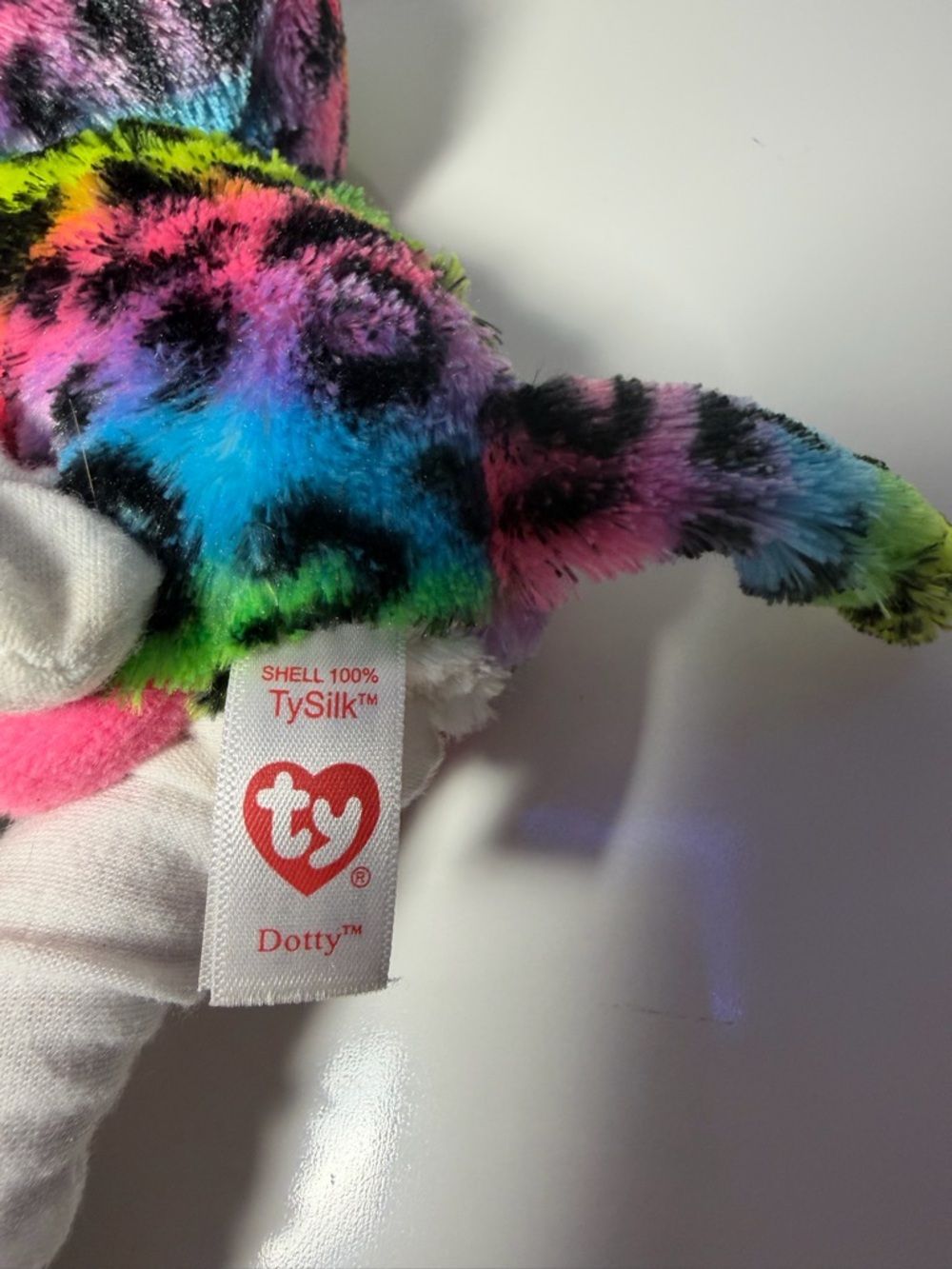TY Beanie Boos Rainbow Leopard Plush Toy - Dotty - Picture 6 of 8